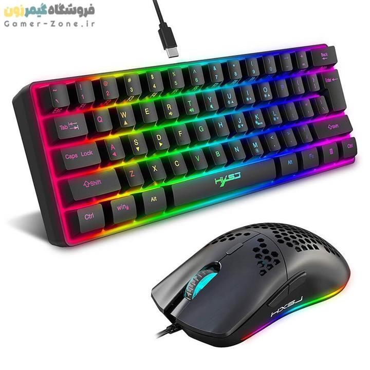 موس و کیبورد گیمینگ اچ ایکس اس جی مدل HXSJ V700J900 RGB Gaming Keyboard and Mouse Combo